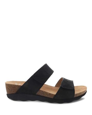 Compensées Dansko Maddy Milled Nubuck Femme Noir | FR 830DFM